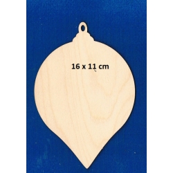 SKLEJKA #3mm Bombka 16x11cm z  zawieszką, retro, bańka sopel